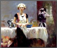 Pino Daeni - Impression oil painting.